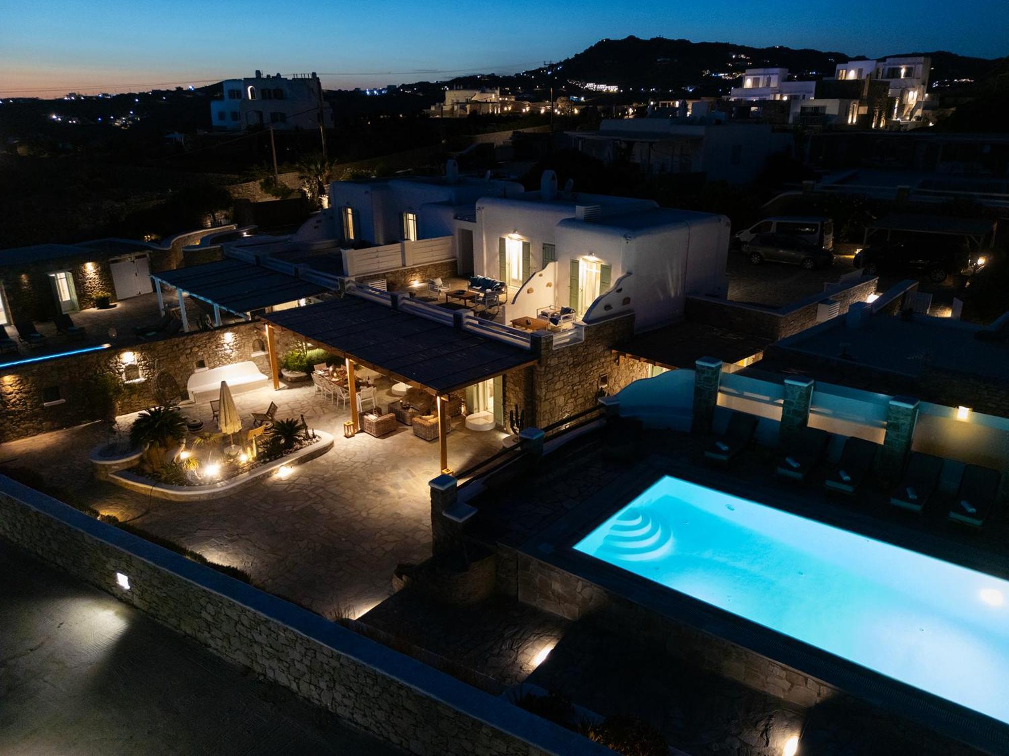 Mando Pool Villas W Sea Views - Five Bedrooms Super Paradise part Kültér fotó
