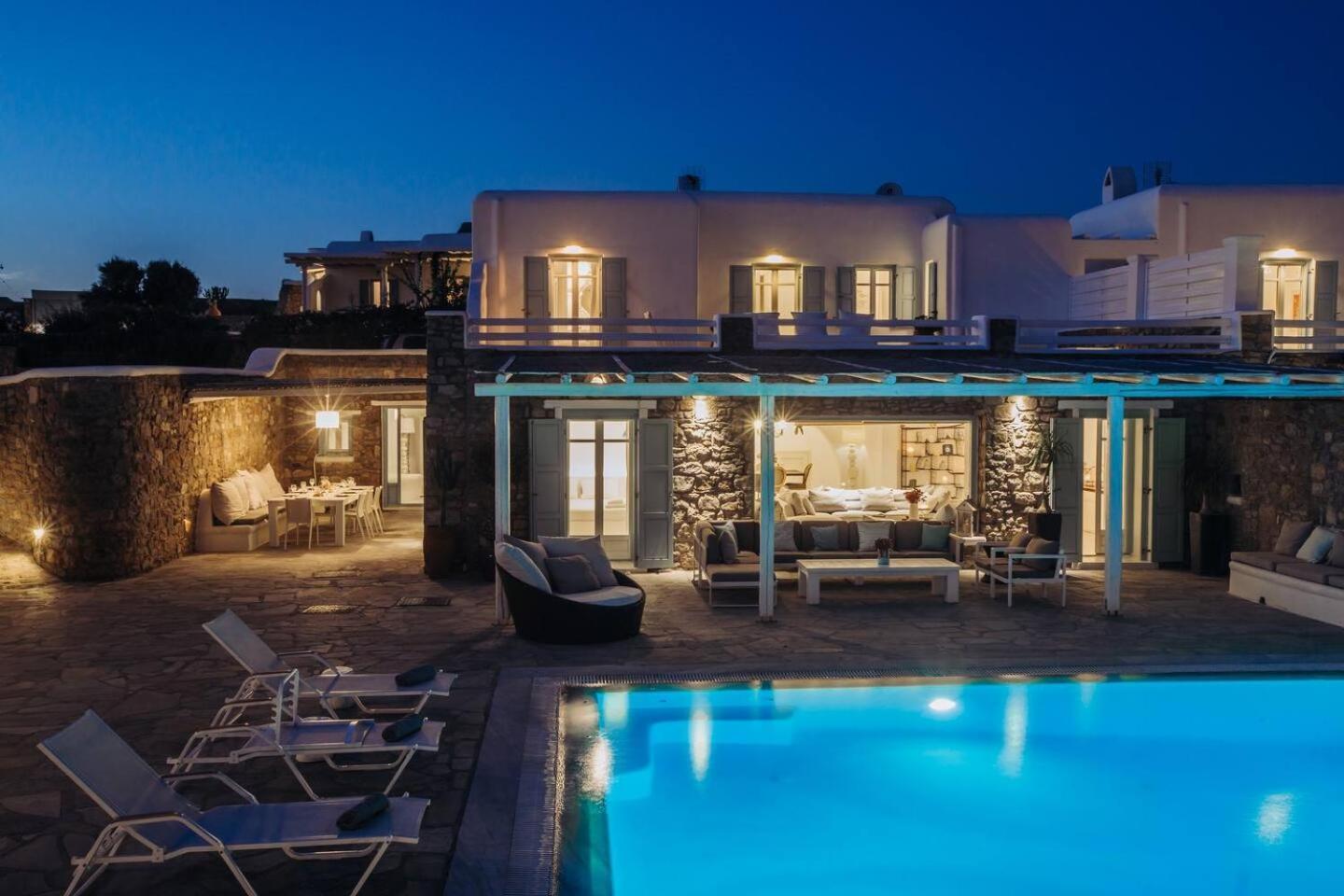 Mando Pool Villas W Sea Views - Five Bedrooms Super Paradise part Kültér fotó